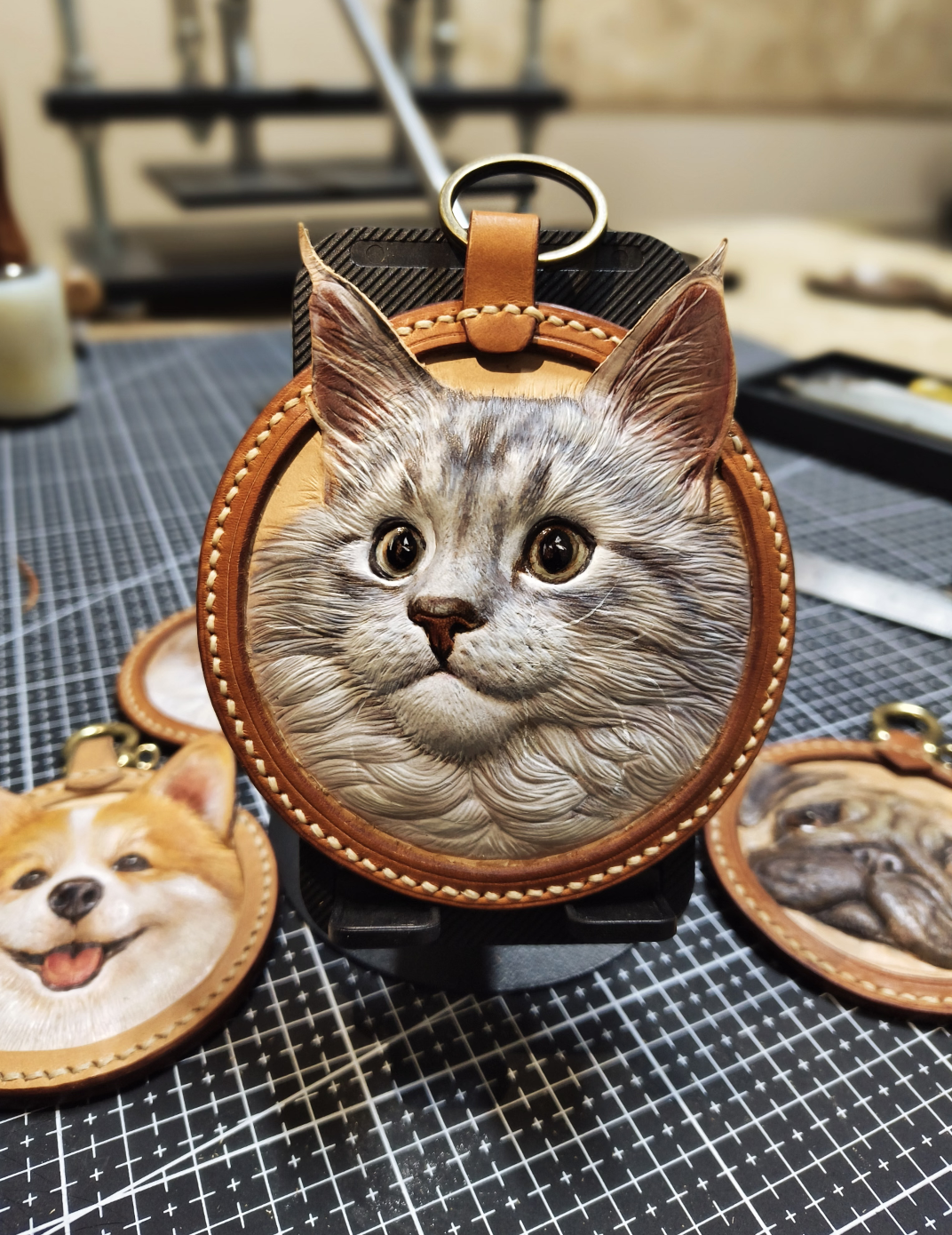 Custom Pet Leather Carving