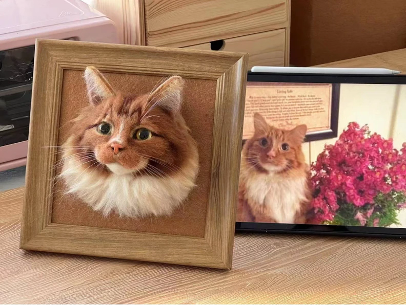 Framed Pet Portrait-Cat