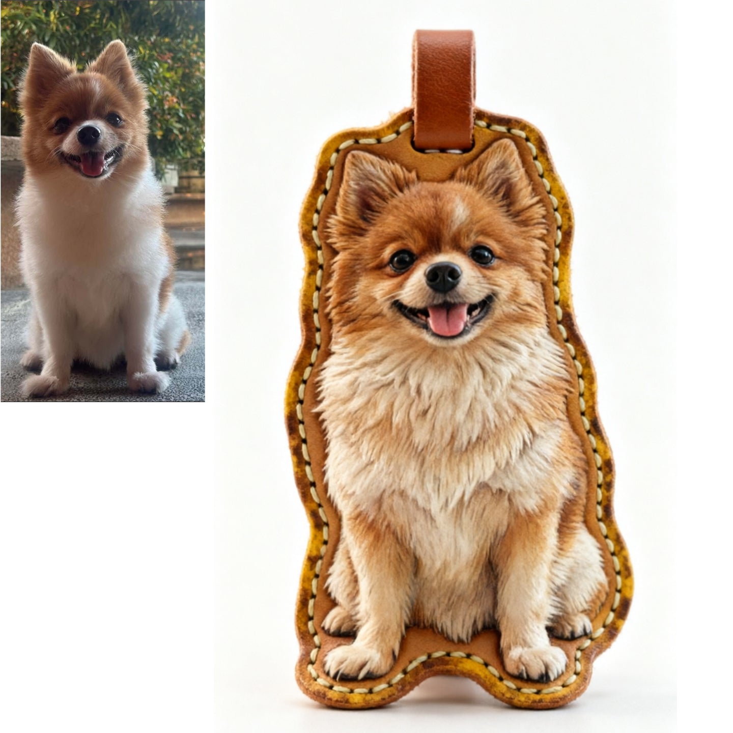 Custom leather painting
