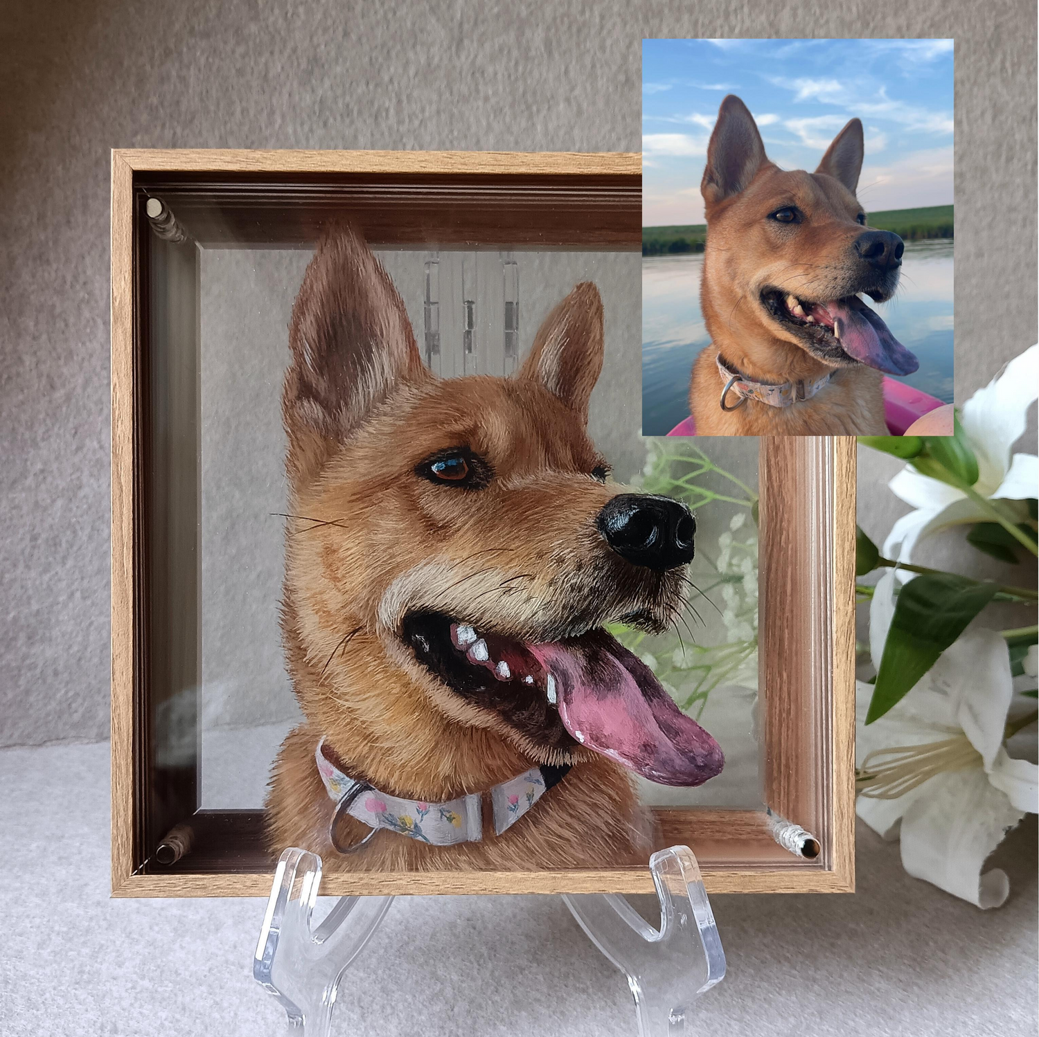 Carved/Painted Pet Portrait