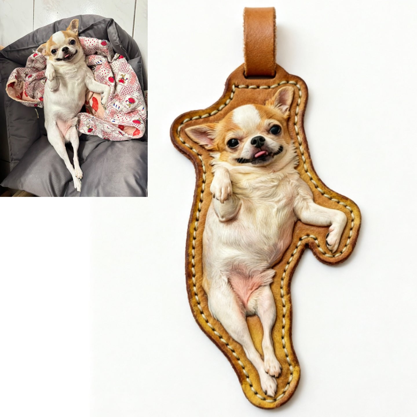 Custom leather painting